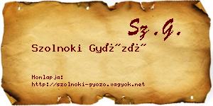 Szolnoki Győző névjegykártya